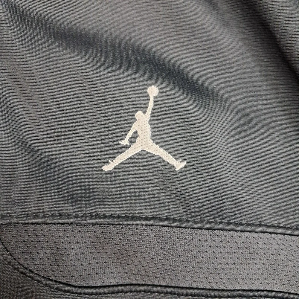 Jordan Mens Full Zip Track Jacket Black Jumpman Mesh Panels Mock Neck M